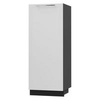 GESCHIRRSCHRANK Kvantum D5D/60/154 Weiß Matt / Schwarz Matt 60 / 59 / 154cm - Schwarz/Weiß, Holz/Holzwerkstoff (60/154/59cm) - Feldmann-Wohnen