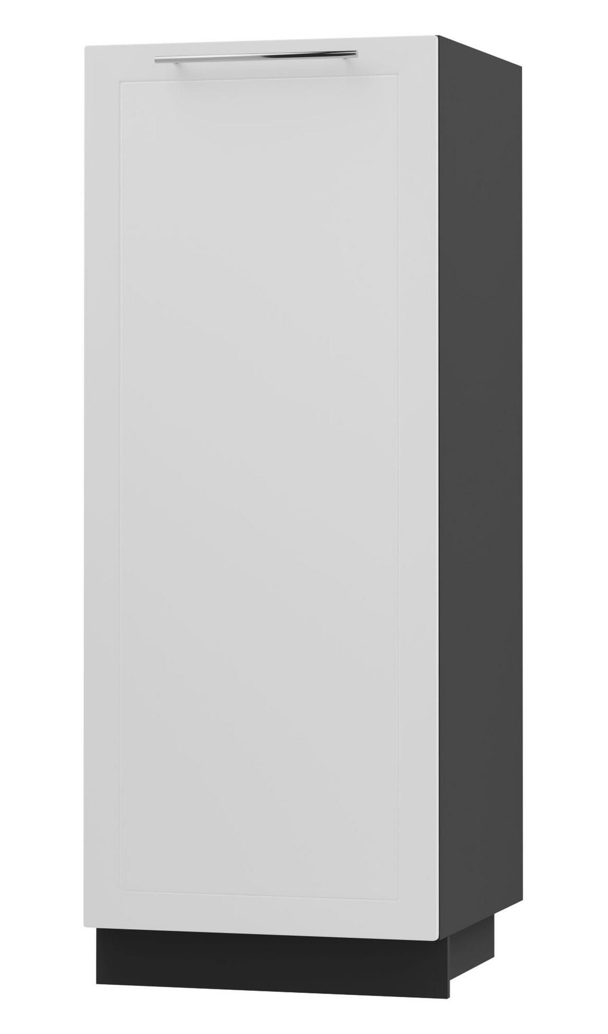 GESCHIRRSCHRANK Kvantum D5D/60/154 Weiß Matt / Schwarz Matt 60 / 59 / 154cm - Schwarz/Weiß, Holz/Holzwerkstoff (60/154/59cm) - Feldmann-Wohnen