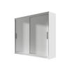 KLEIDERSCHRANK London I 180 - Silberfarben/Weiß, Holzwerkstoff/Kunststoff (180/215/58cm) - MIRJAN24