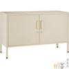 SIDEBOARD Baker, Kippschutz, höhenverstellbare Füße, creme - Creme, Metall (100/65/42.5cm) - tectake