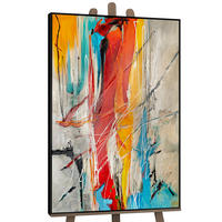 GEMÄLDE Farbige Harmonien Schattenfugenrahmen Schwarz 140x100 cm - Schwarz, Holz (140/100cm) - YS-art gallery