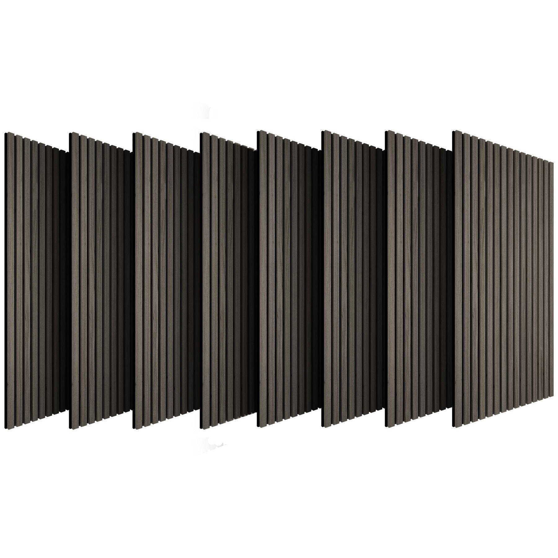 AKUSTIKPANEELE 8er Set Sonic Wall Iii, je 120 x 60 x 1,1 cm, Größe flexibel anpassbar, Eiche grau - Grau/Silbereichenfarben, Holz (60/1.1/120cm) - tectake