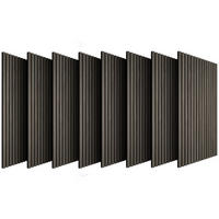 AKUSTIKPANEELE 8er Set Sonic Wall Iii, je 120 x 60 x 1,1 cm, Größe flexibel anpassbar, Eiche grau - Grau/Silbereichenfarben, Holz (60/1.1/120cm) - tectake