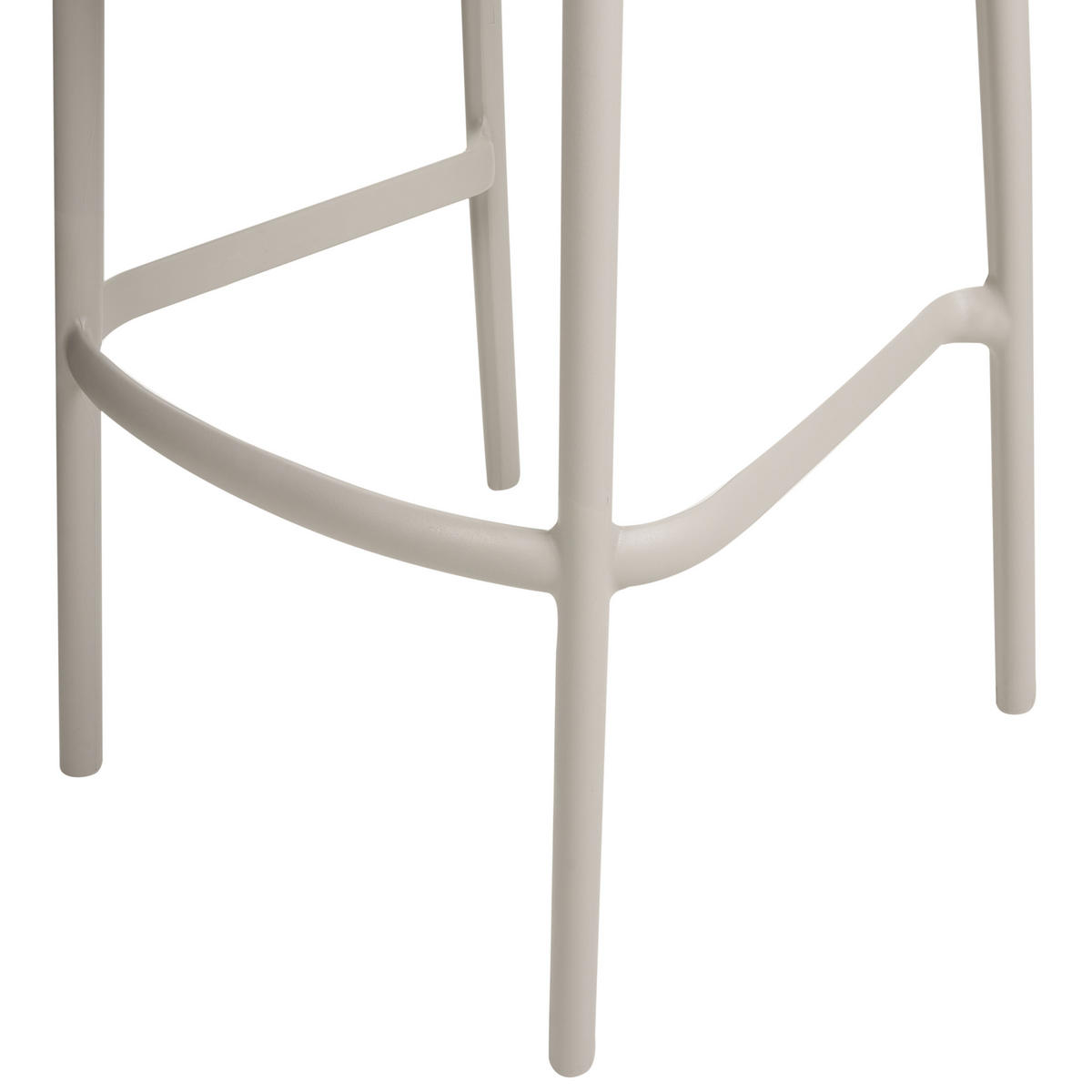 GARTEN-BARHOCKER 2er-Set Beige Porano - Beige, Kunststoff (48/106/48cm) - Beliani