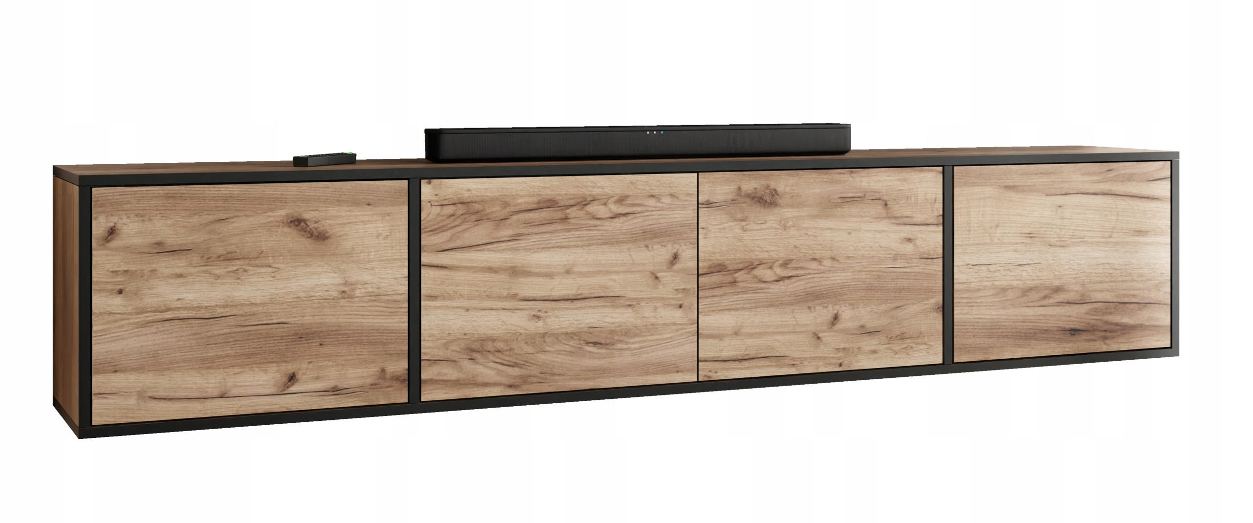 TV-LOWBOARD EDI 4 Craft Gold Eiche – 4-türig - Honigeiche, Holzwerkstoff (206.4/42/38.9cm)