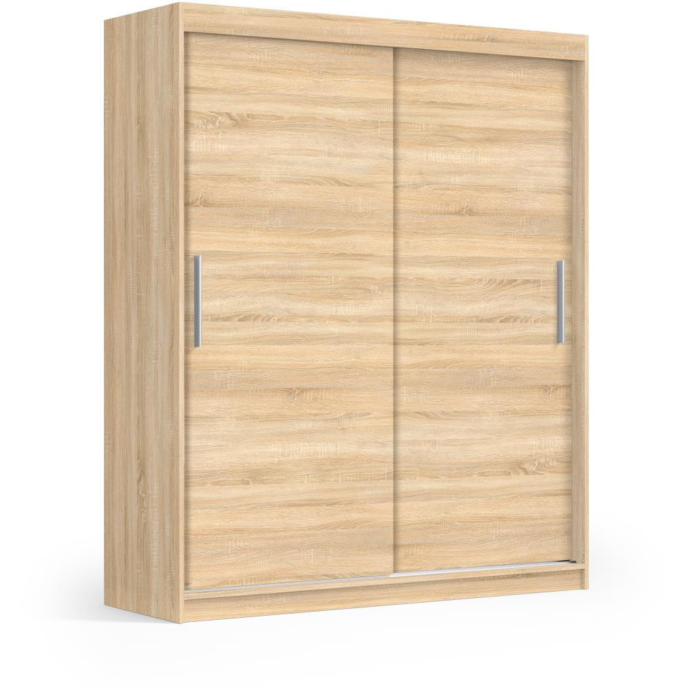 Beautysofa Schwebetürenschrank Sonoma Eiche 200x215.5x59 cm