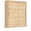 SCHWEBETÜRENSCHRANK Katrina eiche Sonoma 180/215,5/59 cm 2-türig - Sonoma Eiche, Holzwerkstoff (180/215.5/59cm) - Beautysofa
