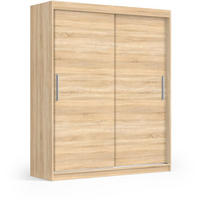SCHWEBETÜRENSCHRANK Katrina eiche Sonoma 200/215,5/59 cm 2-türig - Sonoma Eiche, Holzwerkstoff (200/215.5/59cm) - Beautysofa