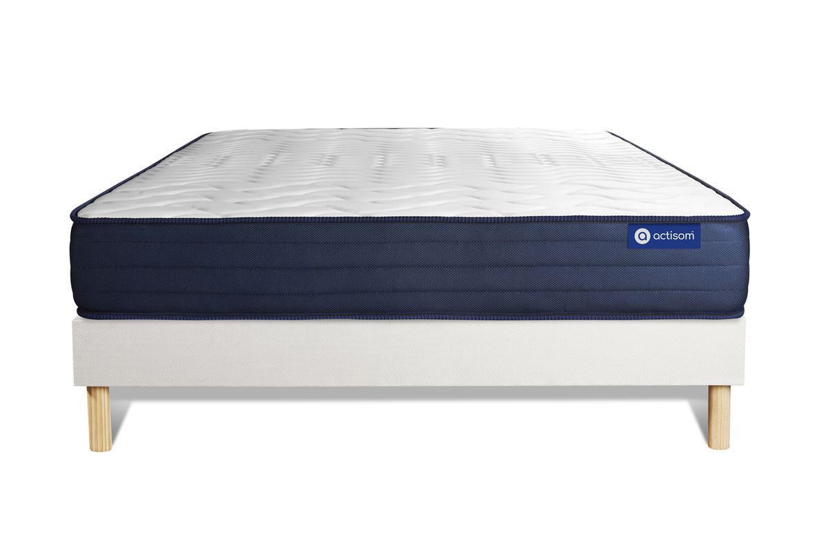 BETT Actimemo life Memory-Schaum 180 x 220 cm h4 - Kit Bettgestell Weiß - Beige/Weiß, Karton/Holz (180/220cm) - ACTISOM