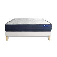 BETT Actimemo life Memory-Schaum 180 x 220 cm h4 - Kit Bettgestell Weiß - Beige/Weiß, Karton/Holz (180/220cm) - ACTISOM