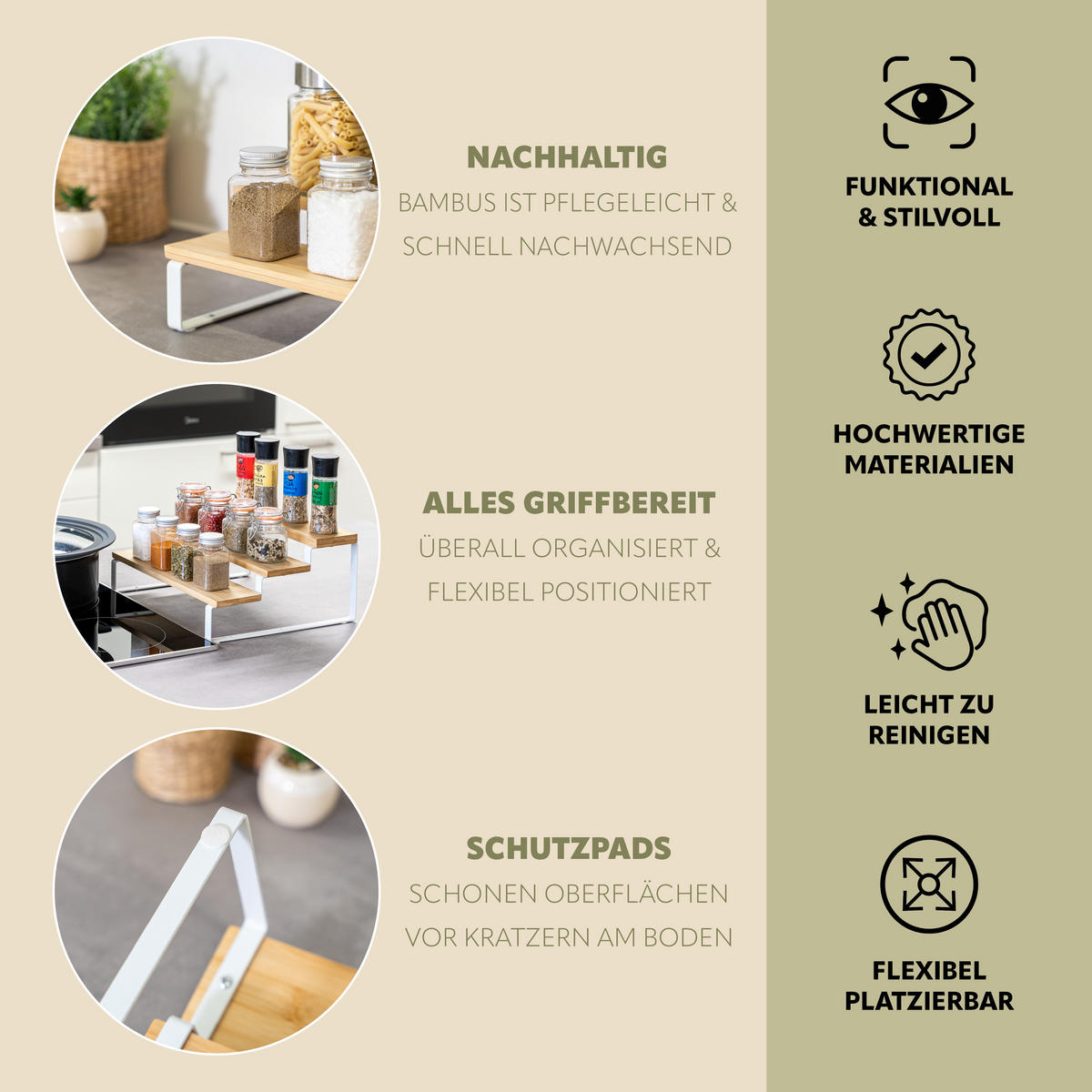 GEWÜRZREGALE 2er-Set, weiß - Weiß, Holz (32/14/27cm) - bremermann