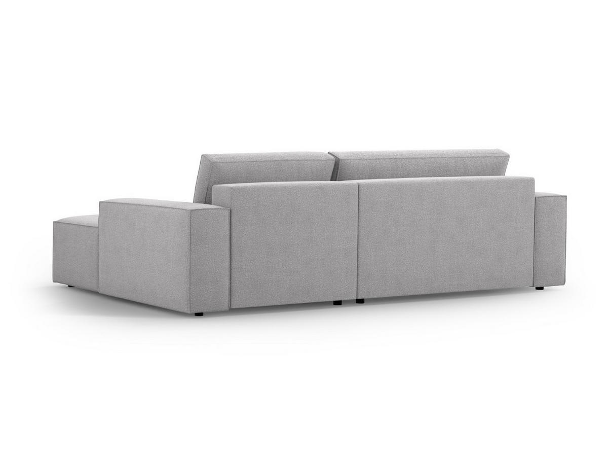 ECKSOFA ausklappbar rechts mit Container Jodie aus Boucle hellgrau 3 Sitzplätze - Hellgrau, Textil (151/246cm) - Micadoni