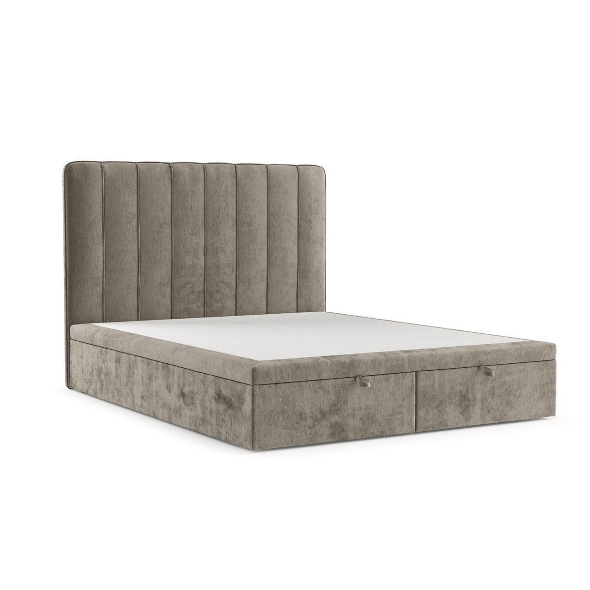 POLSTERBETT Vienna mit Stauraum 140/200 cm Beige im Lotta Stoff - Beige/Schwarz, Holz/Holzwerkstoff (140/200cm) - AltaBeds