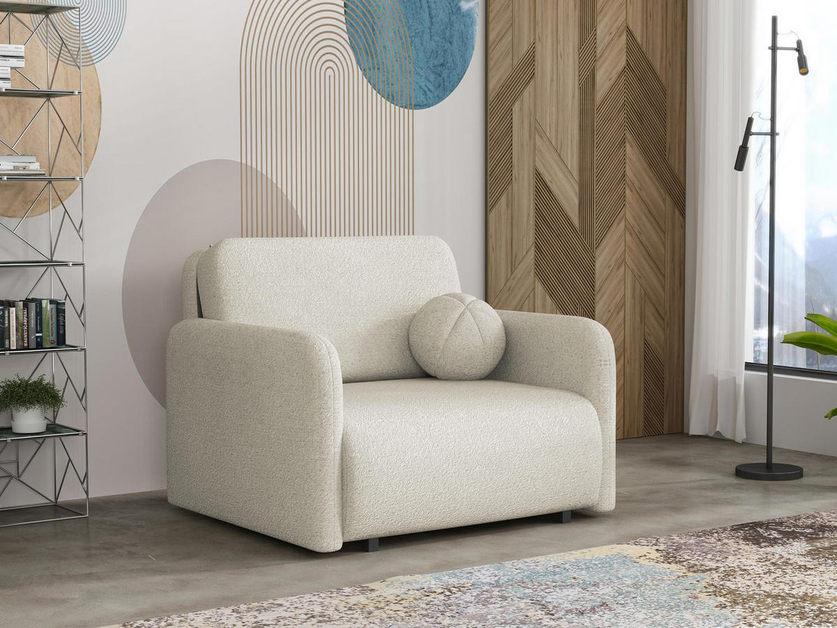 SCHLAFSOFA Viva Sun I - Beige/Schwarz, Holz/Textil (100/85/103cm) - MIRJAN24