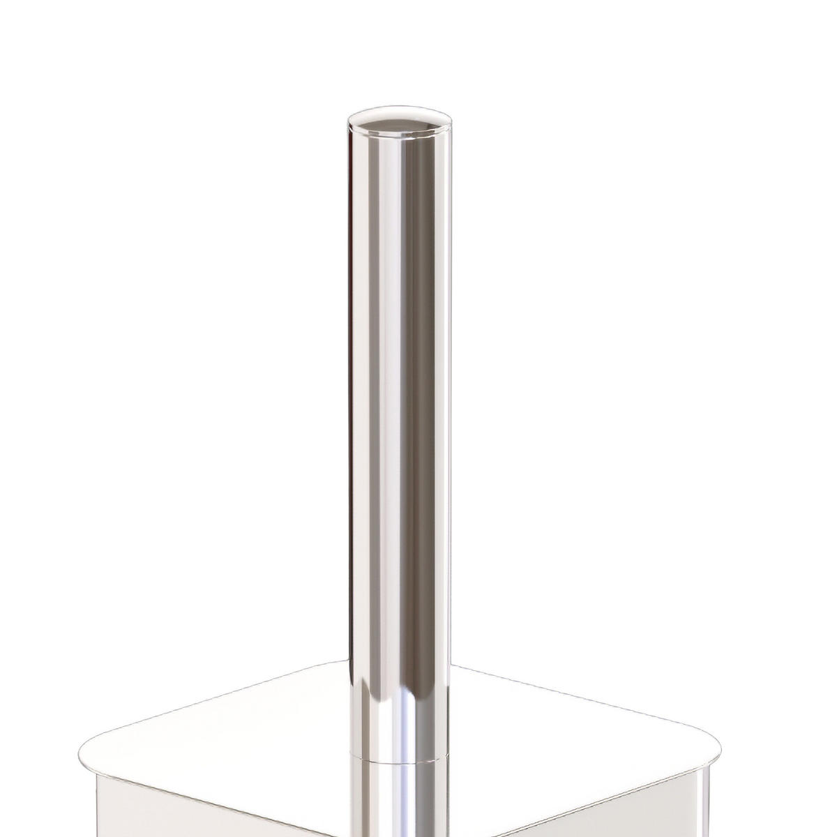 WC-BÜRSTENHALTER - Silberfarben, Kunststoff/Metall (9/45/8cm) - Relaxdays