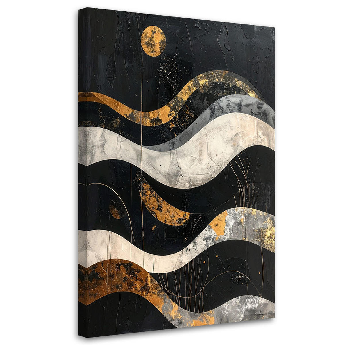 LEINWANDBILD Abstraktion 40x60cm - Schwarz, Textil (40/60cm) - Feeby