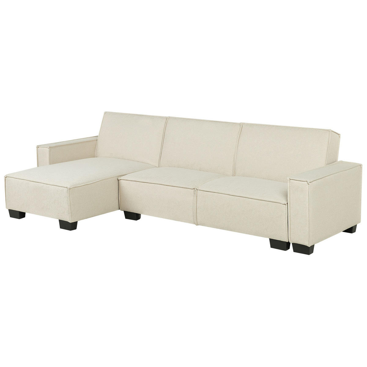 ECKSOFA Leder Beige linksseitig Romedal - Beige, Textil (290/173cm) - Beliani