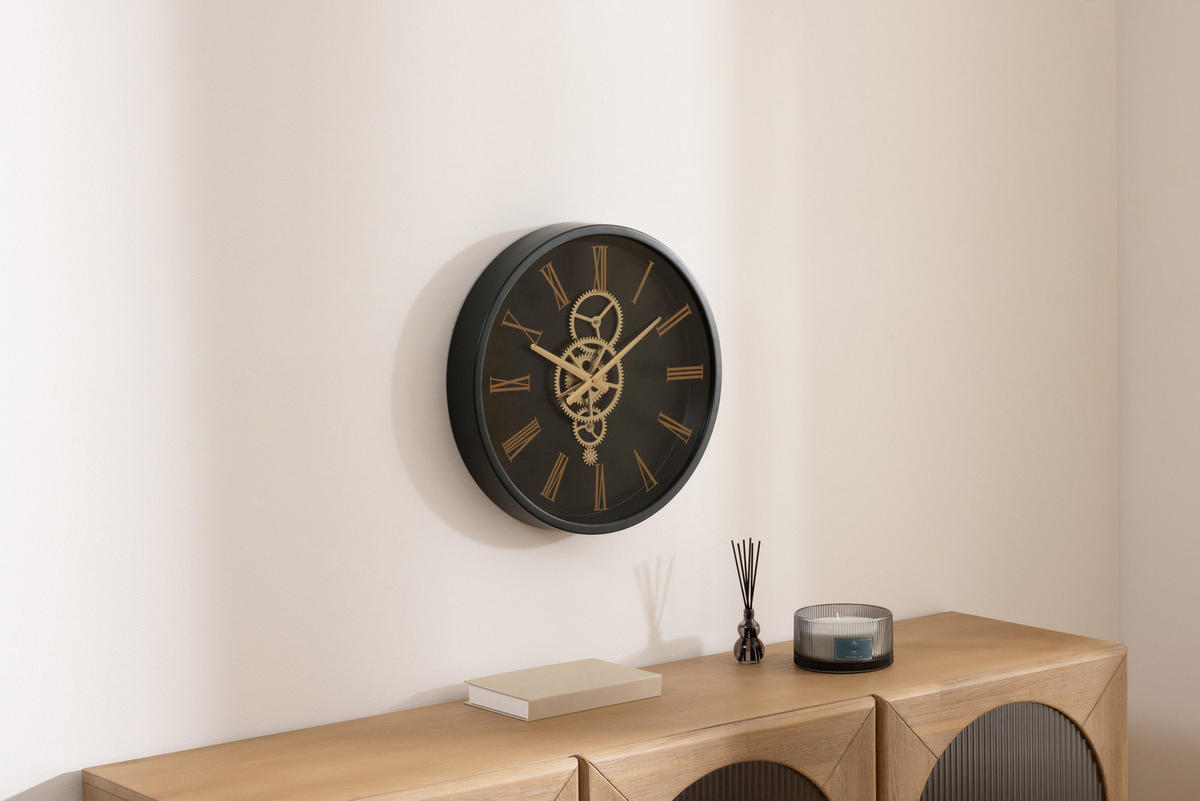 WANDUHR mit sichtbarem Mechanismus Aracely 46/46/7,3 cm - Grün, Metall (46/7.3/46cm) - Atmosphera Createur d´interieur