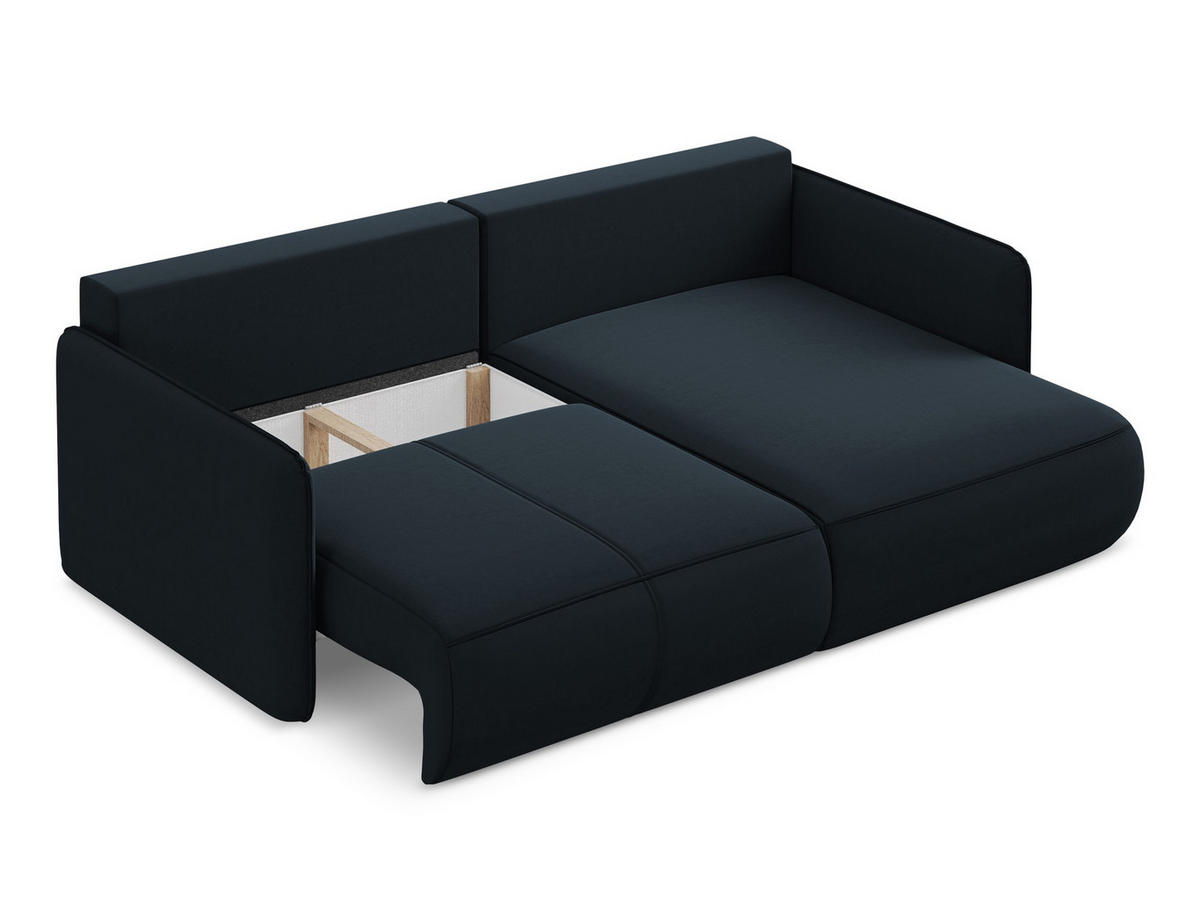 WOHNLANDSCHAFT Chenille Stoff Weiß - Schwarz/Weiß, Kunststoff/Textil (290/86/148cm) - Makamii