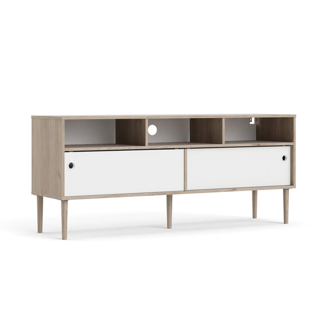 TV-ELEMENT Weiß - Weiß, Holzwerkstoff (148/64/41cm) - ebuy24