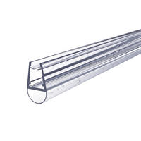 DUSCHDICHTUNG 100 cm für Duschtüren 7–8 mm transparent zuschneidbar - Transparent, Kunststoff (100/2cm) - S'AFIELINA