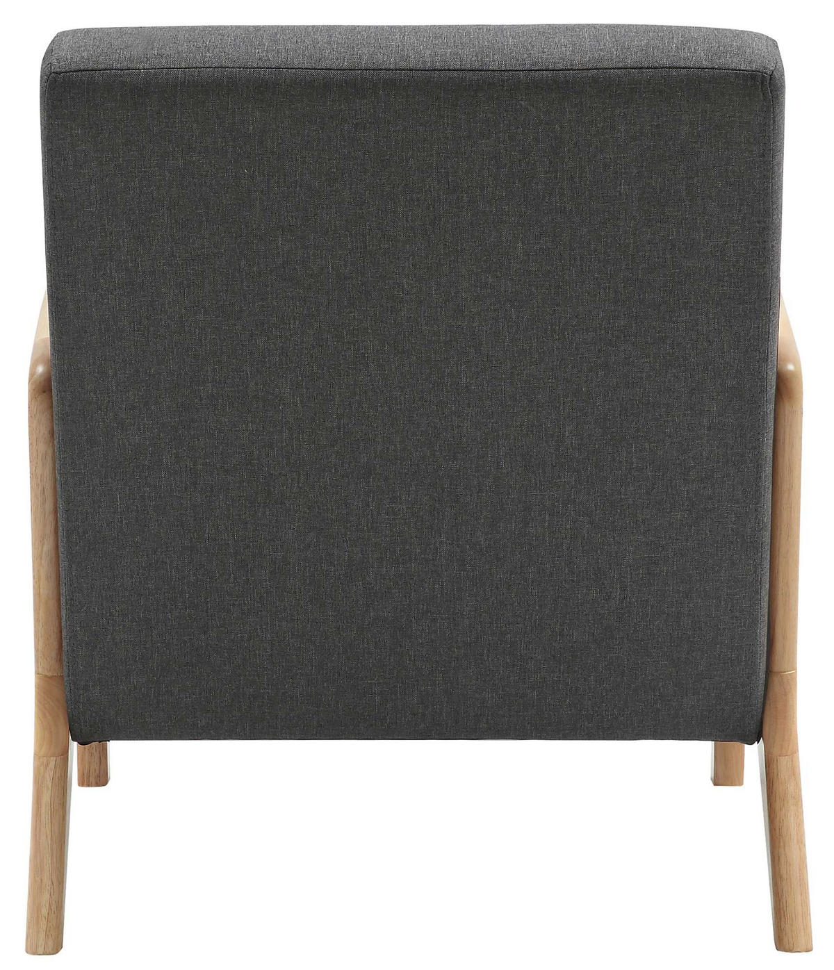 SESSEL Holz dunkelgrau - Eukalyptusholzfarben/Dunkelgrau, Holz/Textil (64/74/80cm) - CLP