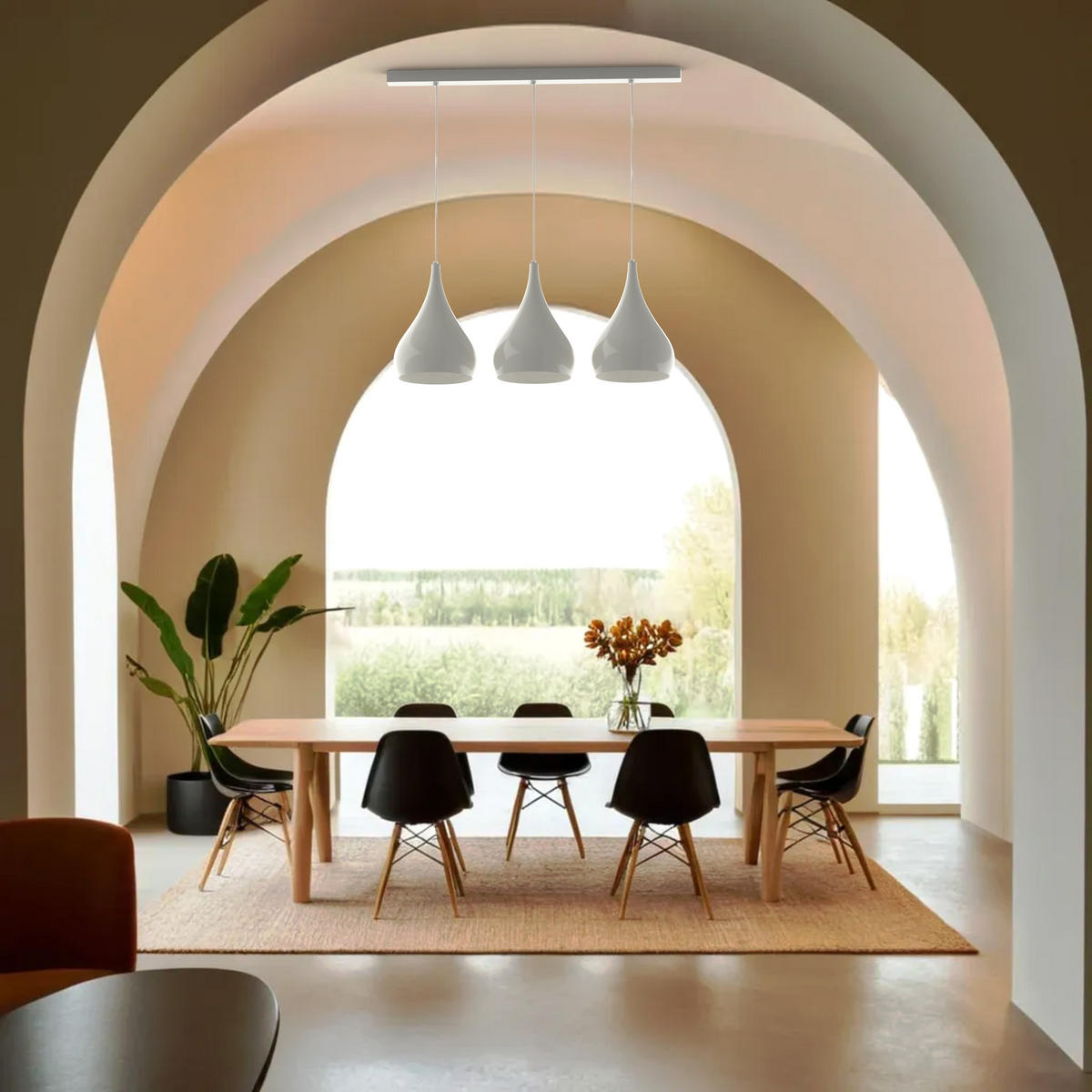 HÄNGELEUCHTE - Weiß Hochglanz, Metall (55/25/55cm) - Lumicom