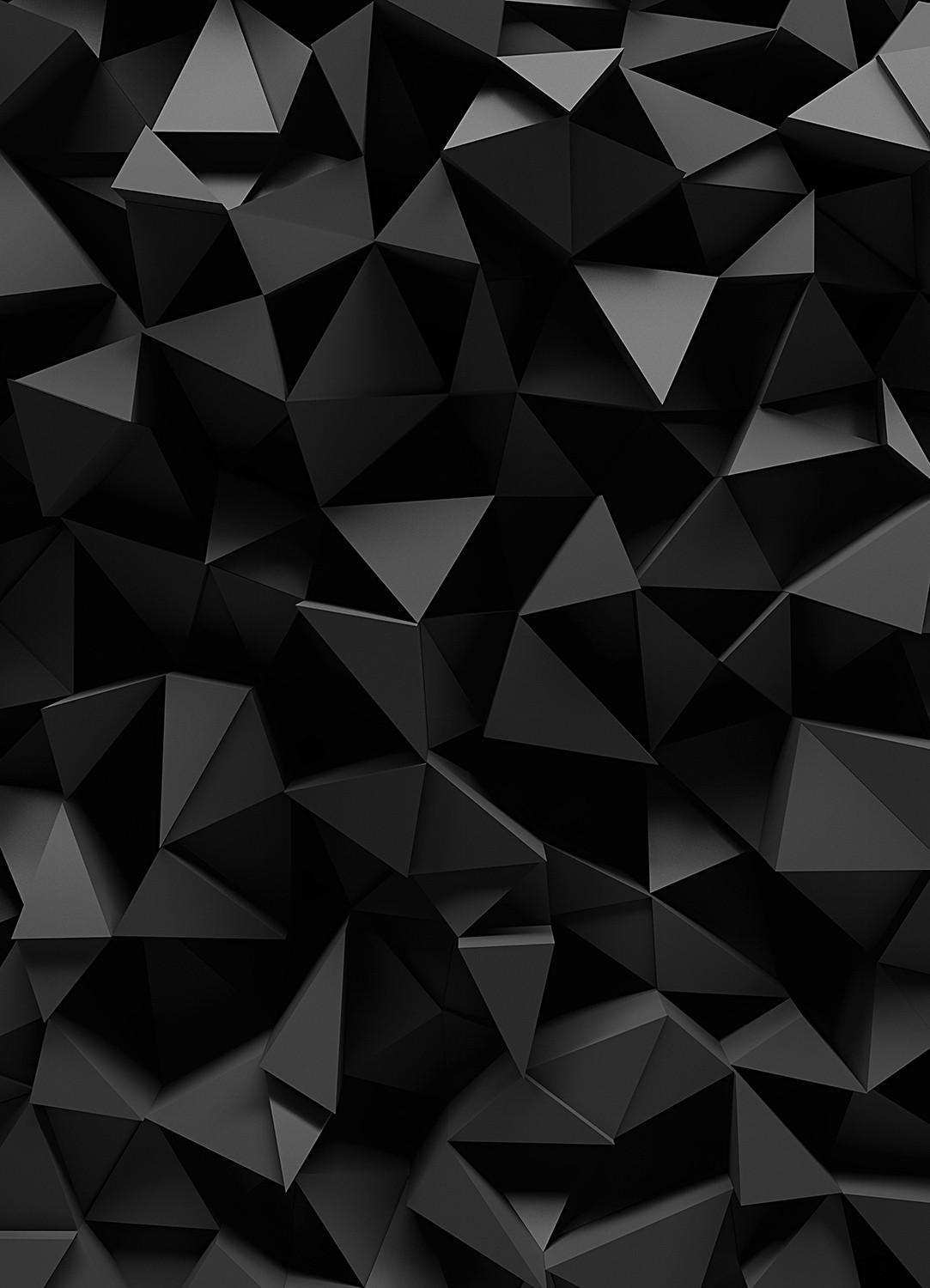 VERDUNKELUNGSROLLO 130x180 cm Schwarzes Origami - Schwarz, Textil (130/80cm) - TULUP