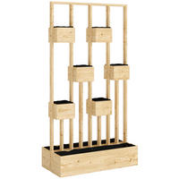 HOCHBEET aus Tannenholz 90/45/170 cm - Naturfarben, Holz (45/170/90cm) - Outsunny