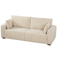 3-SITZER-SOFA Polyester Cremeweiß - Creme, Holz/Textil (86/84/220cm) - HOMCOM