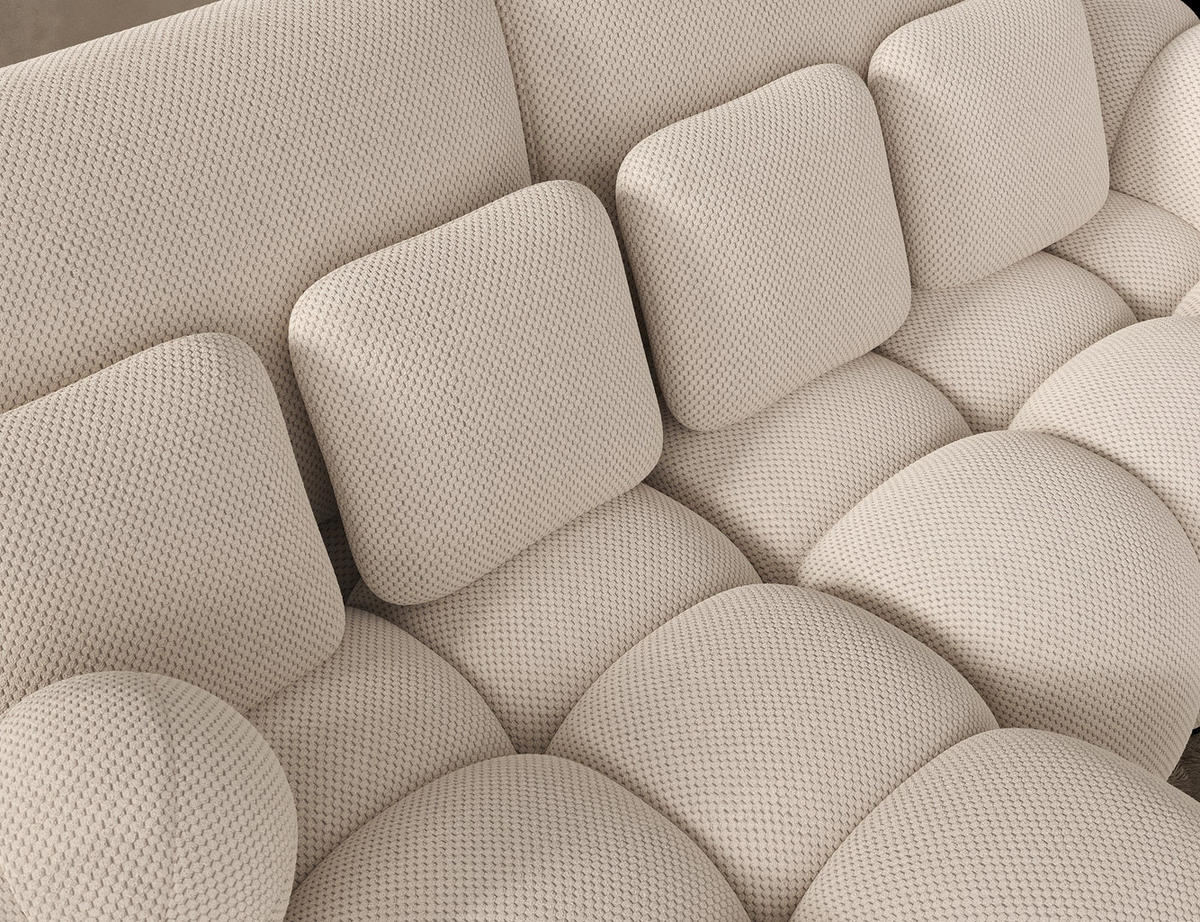 ECKSOFA COVELION L-Form – Schlaffunktion, Bettkasten, Wellenfederung, HR-Kaltschaum, inkl. Kissen, moderner Wohnkomfort - Beige, Kunststoff (260/167cm) - Wohnideebilder