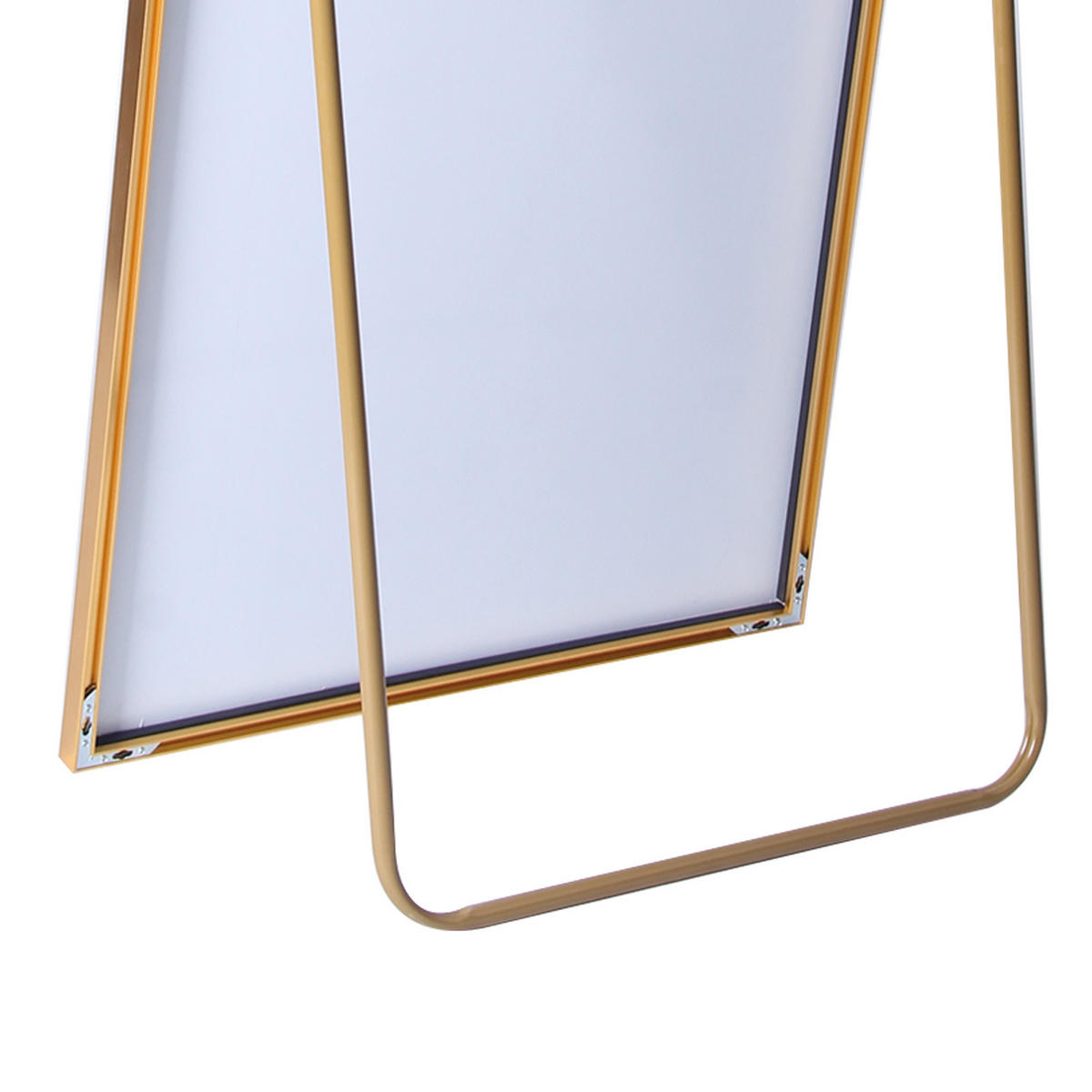 STANDSPIEGEL 180x80 cm Metallrahmen rechteckig gold - Goldfarben, Holz (80/180/3cm) - LEBENLANG