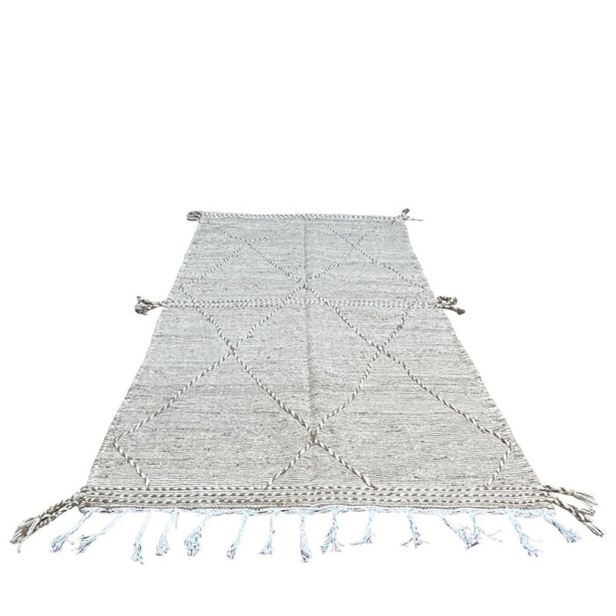 BERBERTEPPICH Kelim Marokko Wolle 200x 300 cm - Beige, Naturmaterialien (200/300cm) - AFK Living