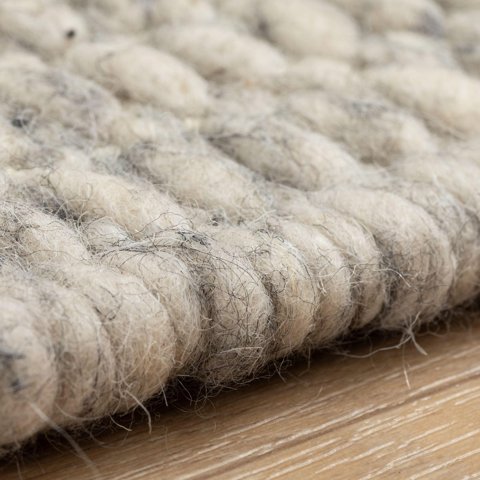 Thumbnail - Steffensmeier Handwebteppich, Grau, Naturmaterialien, Quadratisch, 200x200 cm, Teppiche & Böden, Teppiche, Naturteppiche