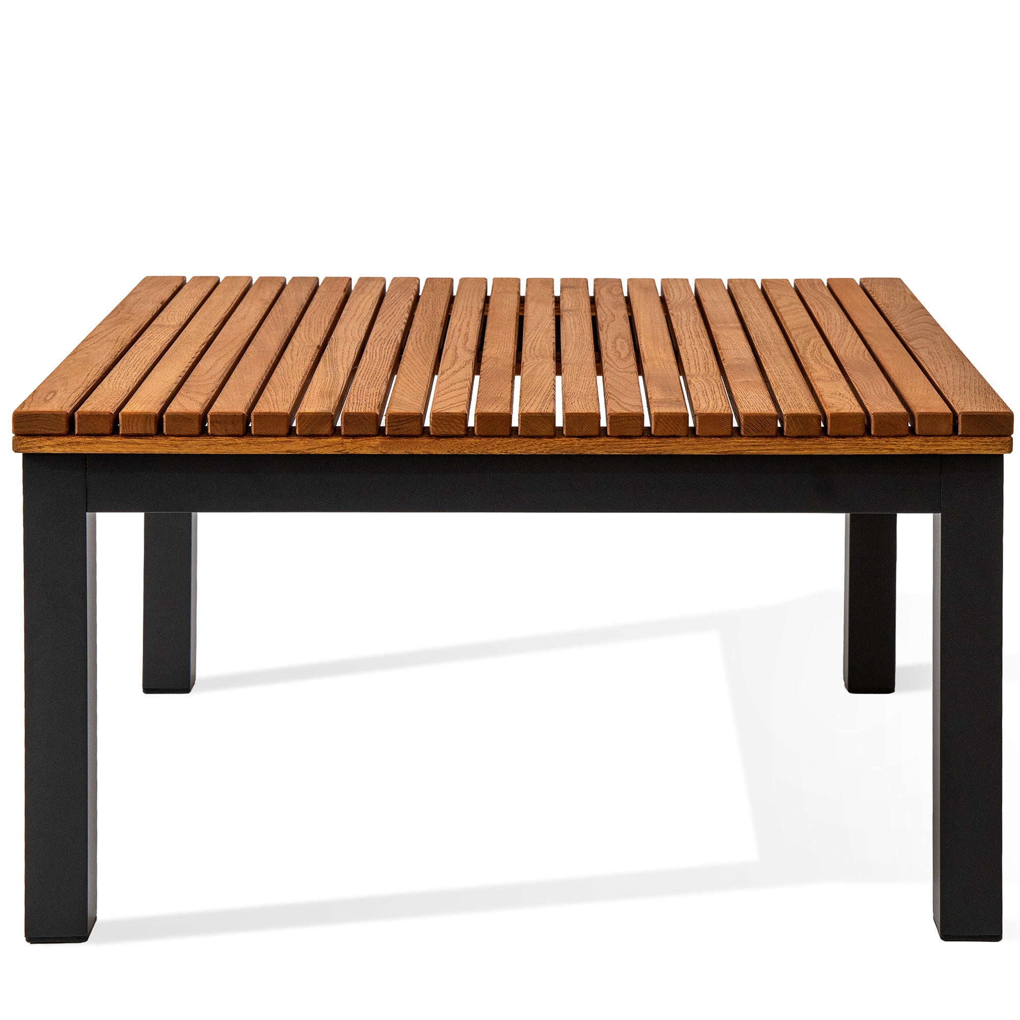 GARTENTISCH ARIATO - Anthrazit/Braun, Holz/Metall (80/80/43cm) - KONSIMO®