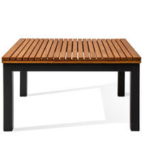 GARTENTISCH ARIATO - Anthrazit/Braun, Holz/Metall (80/80/43cm) - KONSIMO®