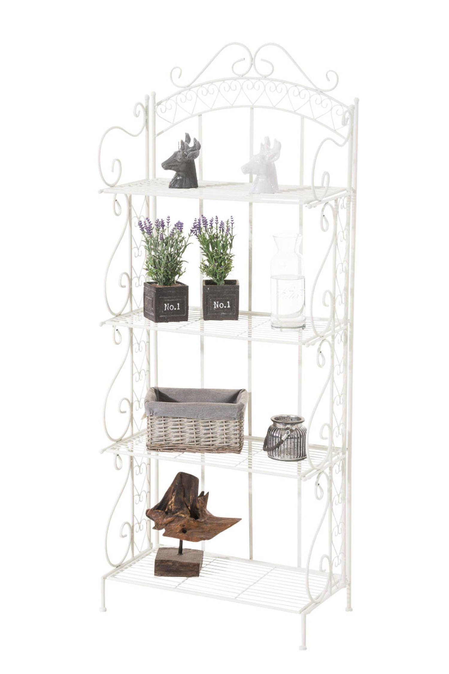 TPFGarden Standregal Weiß 61x153x33 cm
