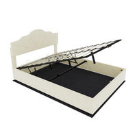 STAURAUMBETT 140/200 cm mit Hydraulik-Stauraum, DE-41913, in Beige - Beige, Metall (140/200cm) - ComfortXL