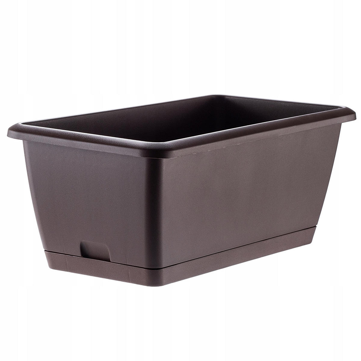 BALKONKASTEN 40 cm mit Griffen, Braun - Braun, Kunststoff (19/40cm) - KADAX