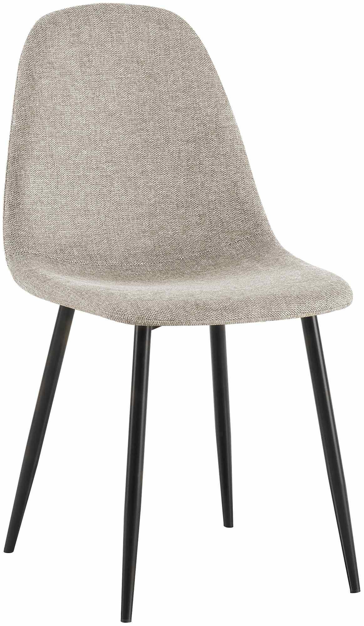 STUHL Stoff Creme - Creme/Schwarz, Textil/Metall (44/88/51cm) - CLP