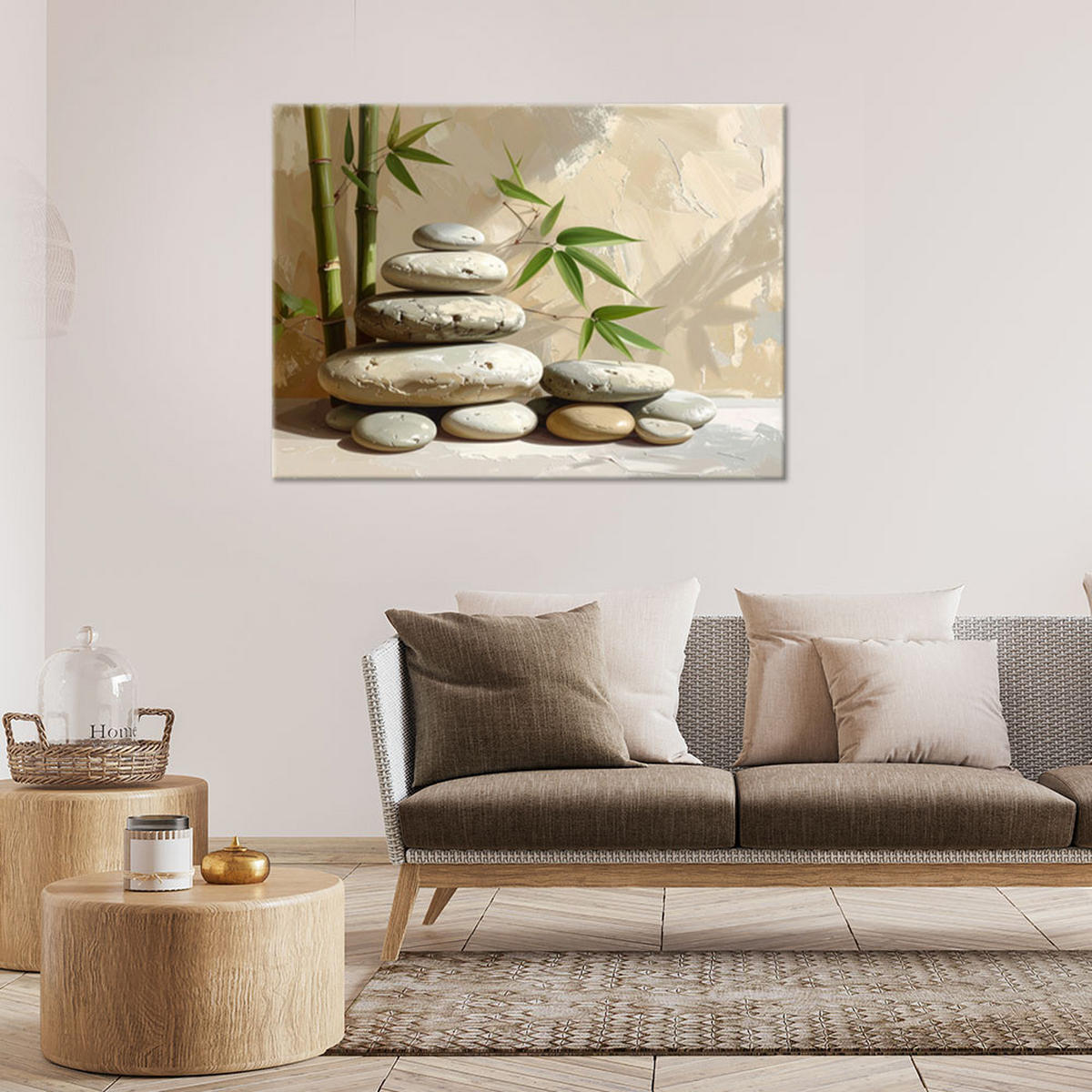 LEINWANDBILD Zen und Orientalisch 60x40cm - Beige, Textil (60/40cm) - Feeby