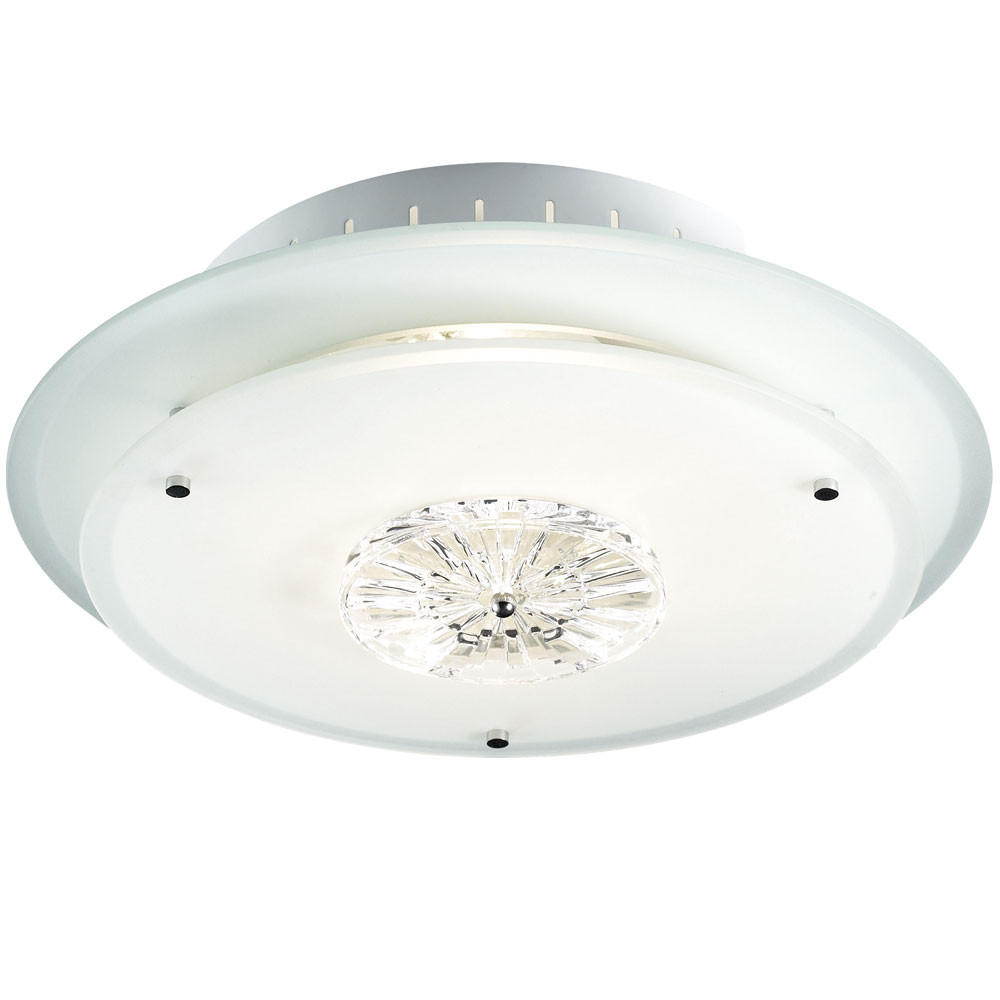 DECKENLEUCHTE Kristallglas Klar Runde Form - Klar, Glas (33/33/8.5cm) - Esto