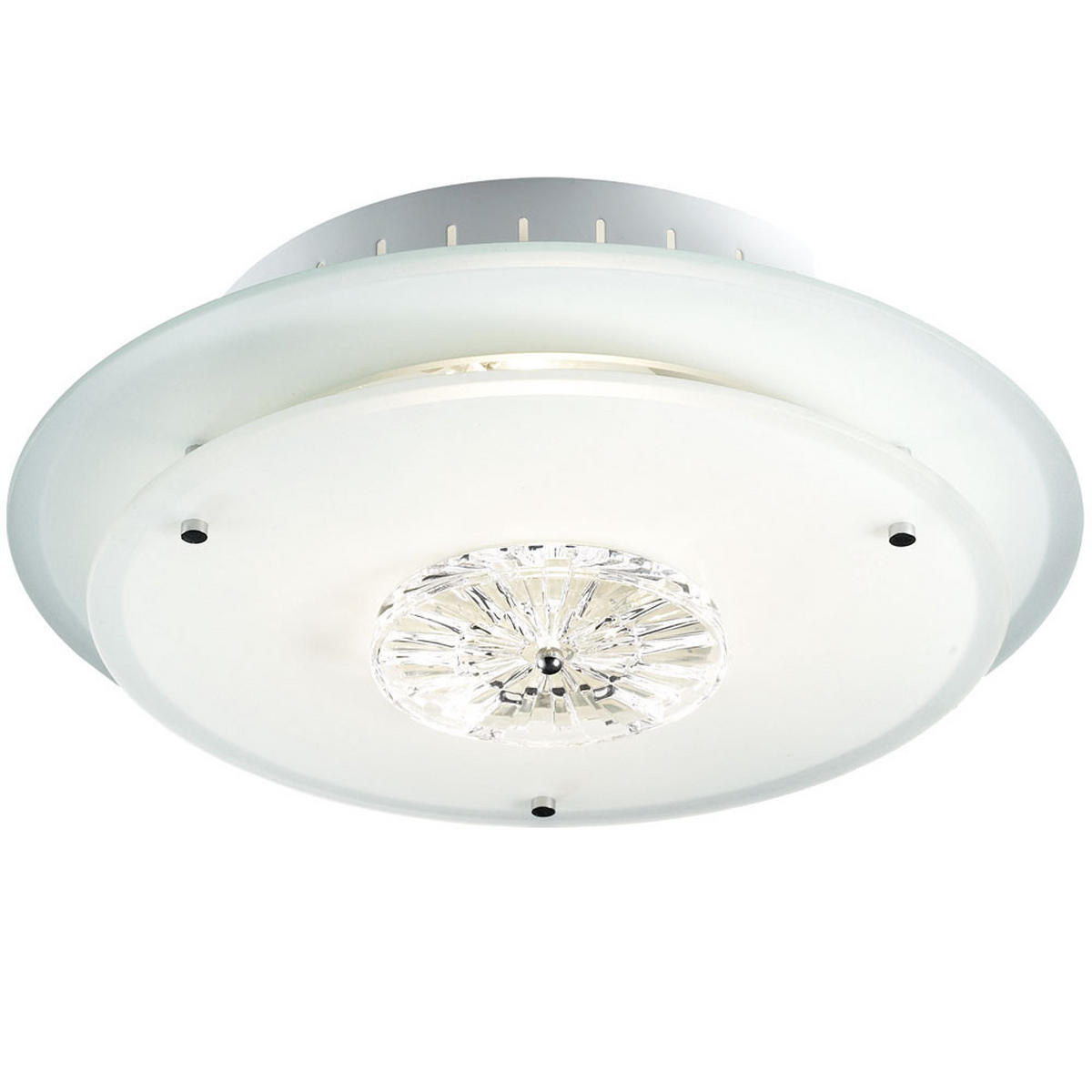 DECKENLEUCHTE Kristallglas Klar Runde Form - Klar, Glas (33/33/8.5cm) - Esto