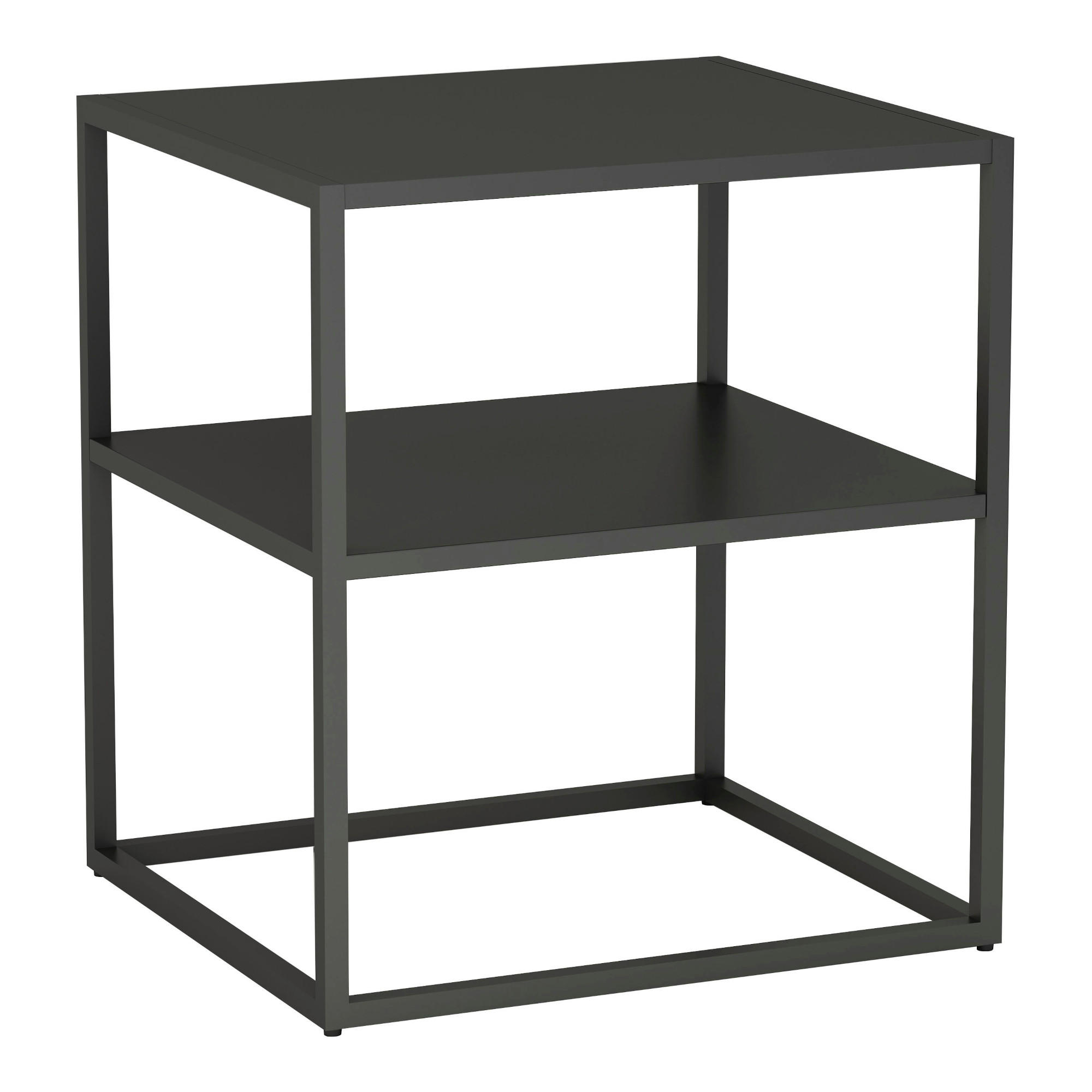 BEISTELLTISCH Raahe - Schwarz, Metall (40/45/50cm) - [en.casa]