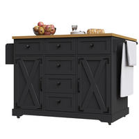 KÜCHENINSEL klappbar 147 x 70 x 93 cm Schwarz - Schwarz, Metall (70/93/147cm) - Beauniv