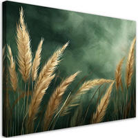 WANDBILD botanik natur gras - Grün, Textil (60/40cm) - Feeby