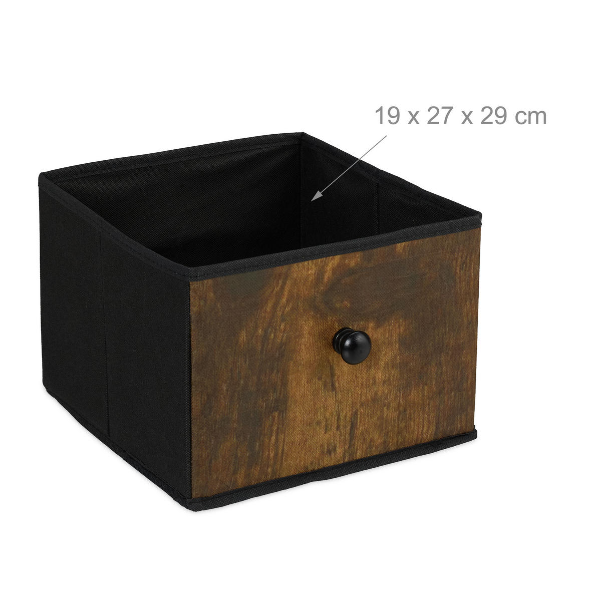 SIDEBOARD - Multicolor/Schwarz, Holz/Holzwerkstoff (87/51/32cm) - Relaxdays