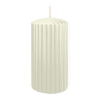 RILLEN KERZEN Elfenbein 150 x Ø 80 mm, 4 Stück - Beige, Paraffin (8/15/15cm) - Wiedemann Kerzen