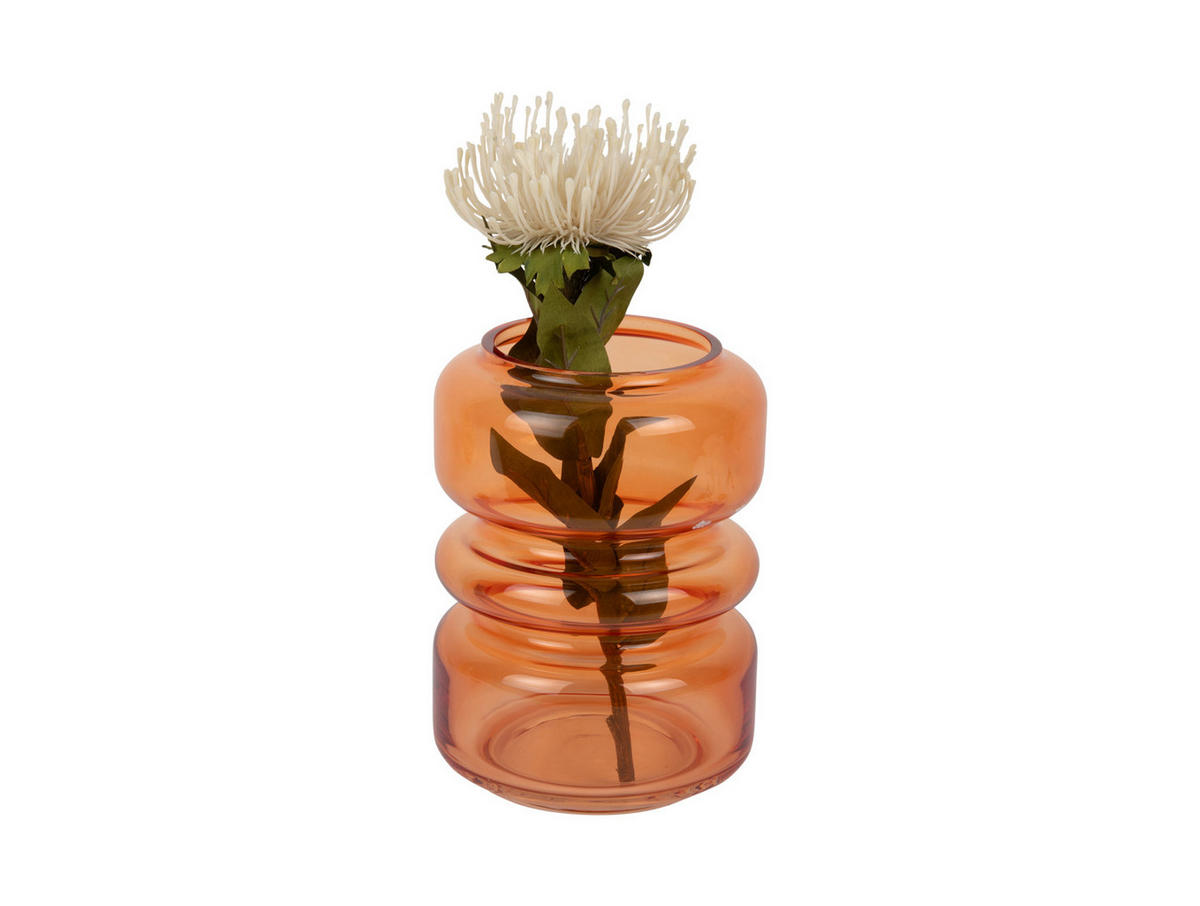 VASE Maravillo Orange 14.5/14.5/20 cm - Orange, Glas (20cm) - Present Time