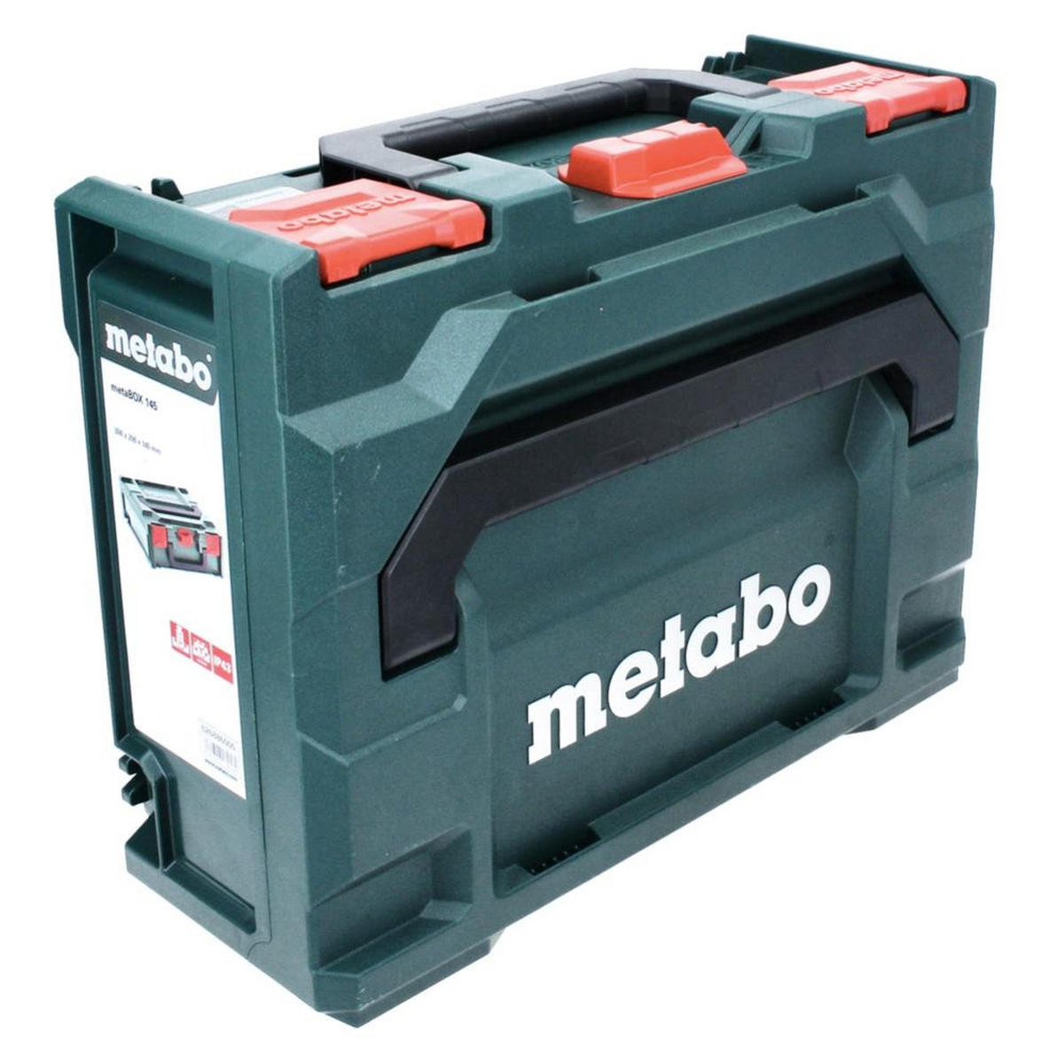 METABO metaBOX 145 ( 626883000 ) System Werkzeug Koffer Stapelbar 396 x 296 x 145 mm Solo - ohne Einlage - Multicolor, Kunststoff (296/14.5/39.6cm) - Metabo